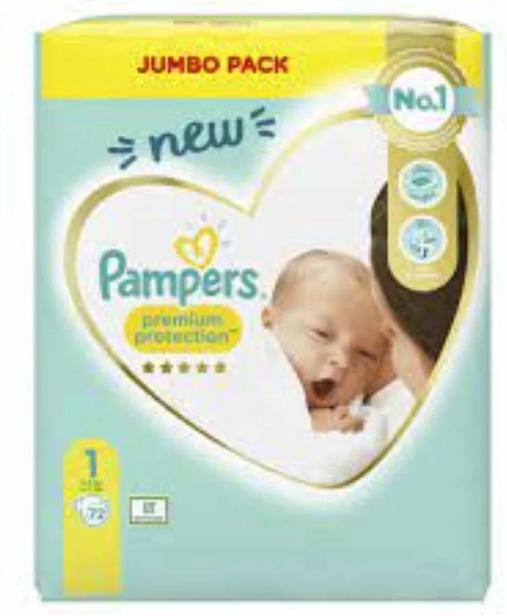 Pampers® Pampers Premium Protection - Maat 1 (New Born) 2-5 Kg - 72 Stuks - Luiers 12 Pampers® Pampers Premium Protection - Maat 1 (New Born) 2-5 Kg - 72 Stuks - Luiers - Afbeelding 10