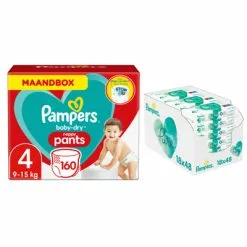 Pampers® Pampers Baby Dry Pants Maandbox Maat 4 160 Luierbroekjes En Aqua Pure 864 Billendoekjes Pakket
