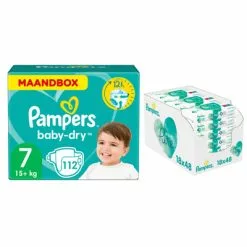Pampers® Pampers Baby Dry Maandbox Maat 7 112 Luiers En Aqua Pure 864 Billendoekjes Pakket