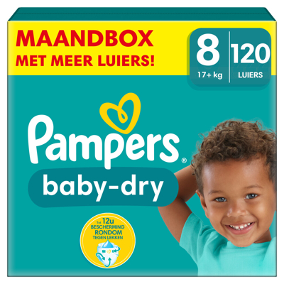 Pampers® Pampers Baby Dry Luiers Maat 8 (17 Kg+) 120 Stuks 3 Pampers® Pampers Baby Dry Luiers Maat 8 (17 Kg+) 120 Stuks