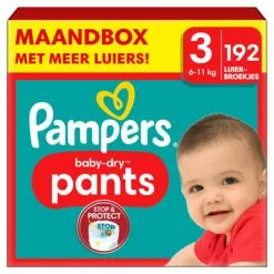 Pampers® Pampers Baby Dry Luierbroekjes Maat 3 (6 11 Kg) 192 Stuks