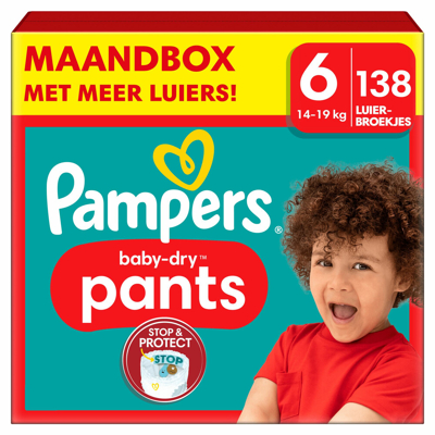 Pampers® Pampers Baby Dry Luierbroekjes Maat 6 (15 Kg+) 138 Stuks 3 Pampers® Pampers Baby Dry Luierbroekjes Maat 6 (15 Kg+) 138 Stuks