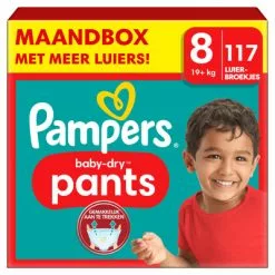 Pampers® Pampers Baby Dry Luierbroekjes Maat 8 (19 Kg+) 117 Stuks
