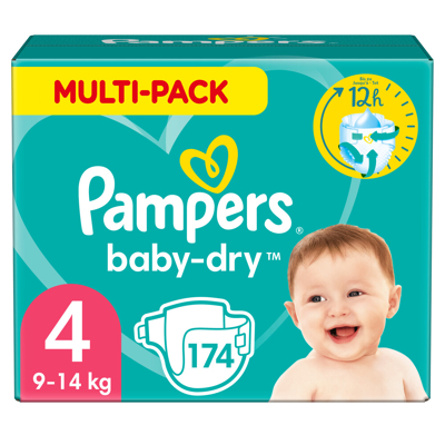 Pampers® Pampers Baby Dry Maandbox Maat 4 (9 14 Kg) 174 Luiers 3 Pampers® Pampers Baby Dry Maandbox Maat 4 (9 14 Kg) 174 Luiers
