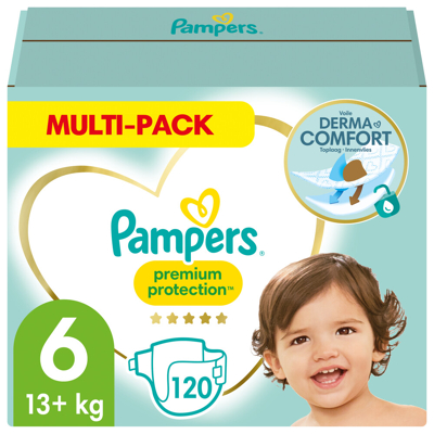 Pampers® Pampers Premium Protection Maandbox Maat 6 (13+ Kg) 120 Luiers 3 Pampers® Pampers Premium Protection Maandbox Maat 6 (13+ Kg) 120 Luiers