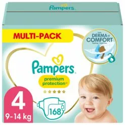 Pampers® Pampers Premium Protection Maandbox Maat 4 (9 14 Kg) 168 Luiers