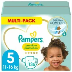 Pampers® Pampers Premium Protection Maandbox Maat 5 (11 16 Kg) 136 Luiers