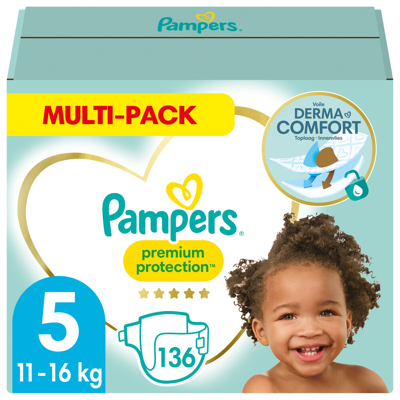 Pampers® Pampers Premium Protection Maandbox Maat 5 (11 16 Kg) 136 Luiers 3 Pampers® Pampers Premium Protection Maandbox Maat 5 (11 16 Kg) 136 Luiers