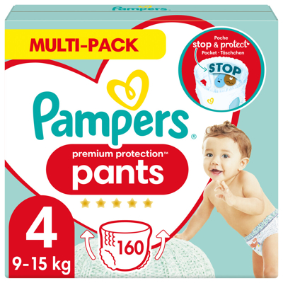 Pampers® Pampers Premium Protection Pants Maandbox Maat 4 (9kg 15 Kg) 160 Luierbroekjes 3 Pampers® Pampers Premium Protection Pants Maandbox Maat 4 (9kg 15 Kg) 160 Luierbroekjes