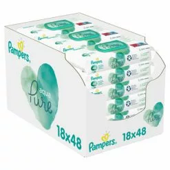 Pampers® 2x Pampers Billendoekjes AquaPure Navulpak 18x48= 864 Doekjes